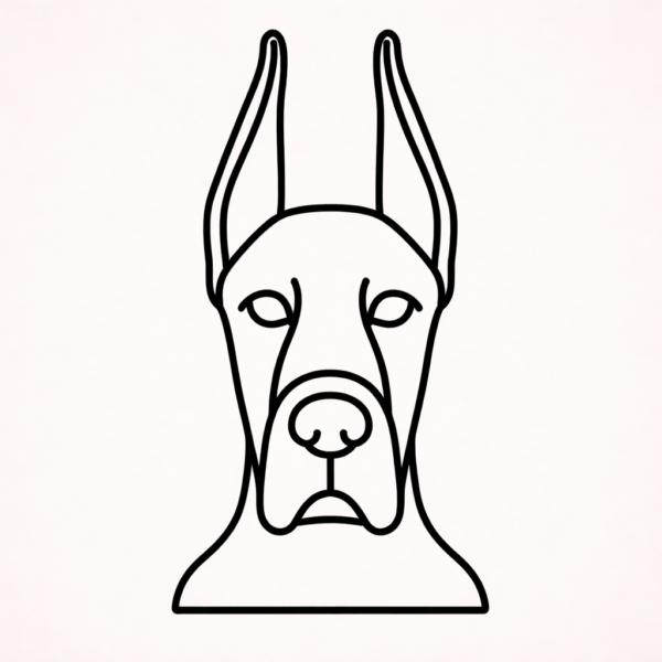 Duitse dog (geknipte oren)